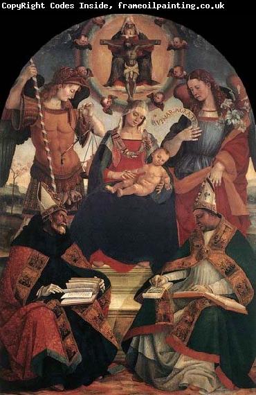 Luca Signorelli The Trinity, the Virgin and Two Saints